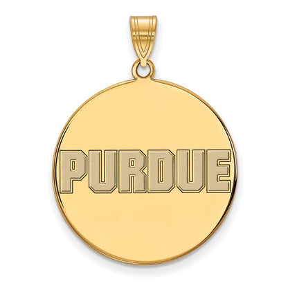 Vergoldet Sterlingsilber Logoart Purdue University Block Type Extra Groß Emailliert Plättchen Anhänger