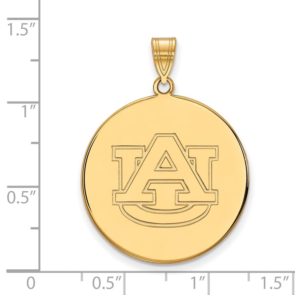 10K Gelbgold Logoart Auburn University Extra Groß Plättchen Anhänger