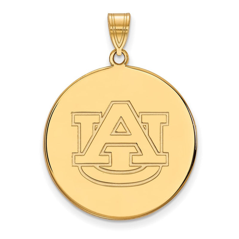 10K Gelbgold Logoart Auburn University Extra Groß Plättchen Anhänger