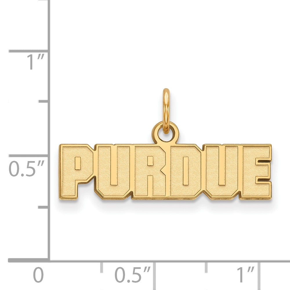 Vergoldet Sterlingsilber Logoart Purdue University Block Type Extra Klein Anhänger