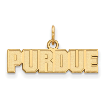 Vergoldet Sterlingsilber Logoart Purdue University Block Type Extra Klein Anhänger