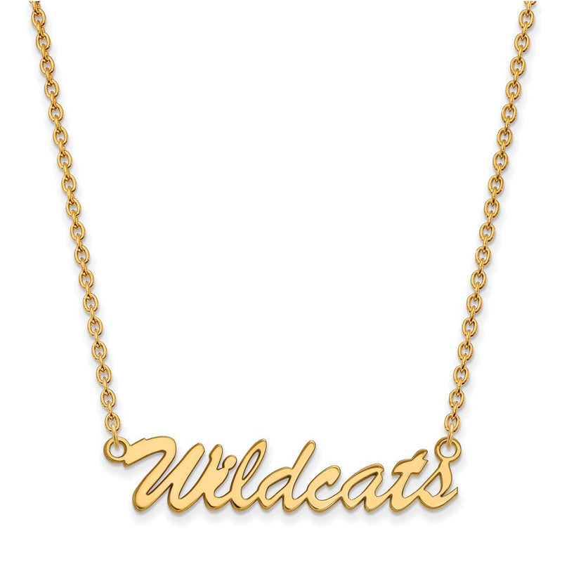 Vergoldet Sterlingsilber Logoart University Of Kentucky Wildcats Schreibschrift Mittel Anhänger 18 Zoll Halskette