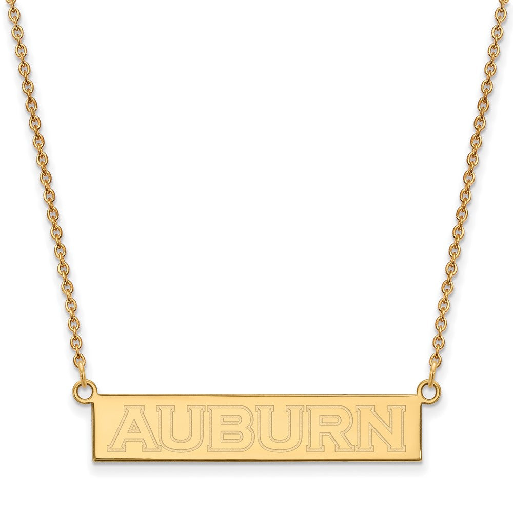 Vergoldet Sterlingsilber Logoart Auburn University Klein Stab 18 Zoll Halskette