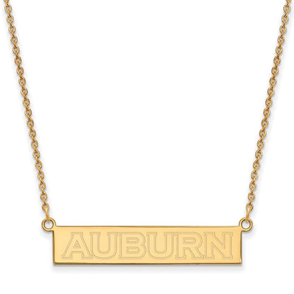 Vergoldet Sterlingsilber Logoart Auburn University Klein Stab 18 Zoll Halskette