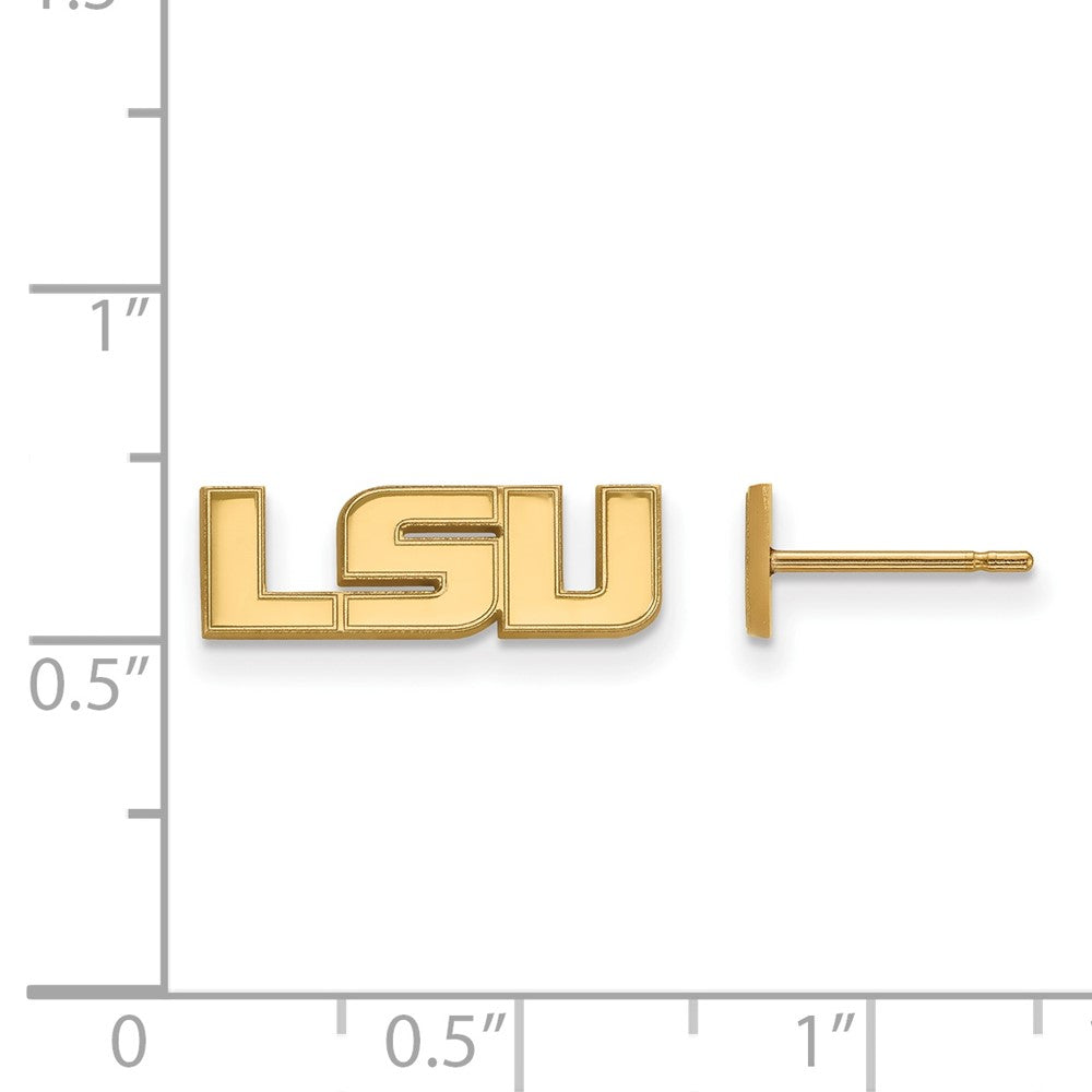 Vergoldet Sterlingsilber Logoart Louisiana State University L S U Extra Klein Ohrstecker
