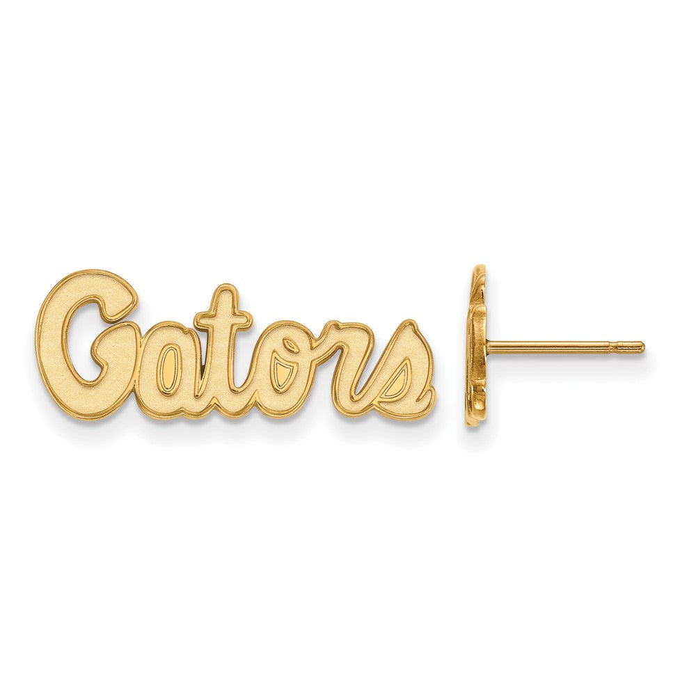 10K Gelbgold Logoart University Of Florida Gators Schreibschrift Extra Klein Ohrstecker