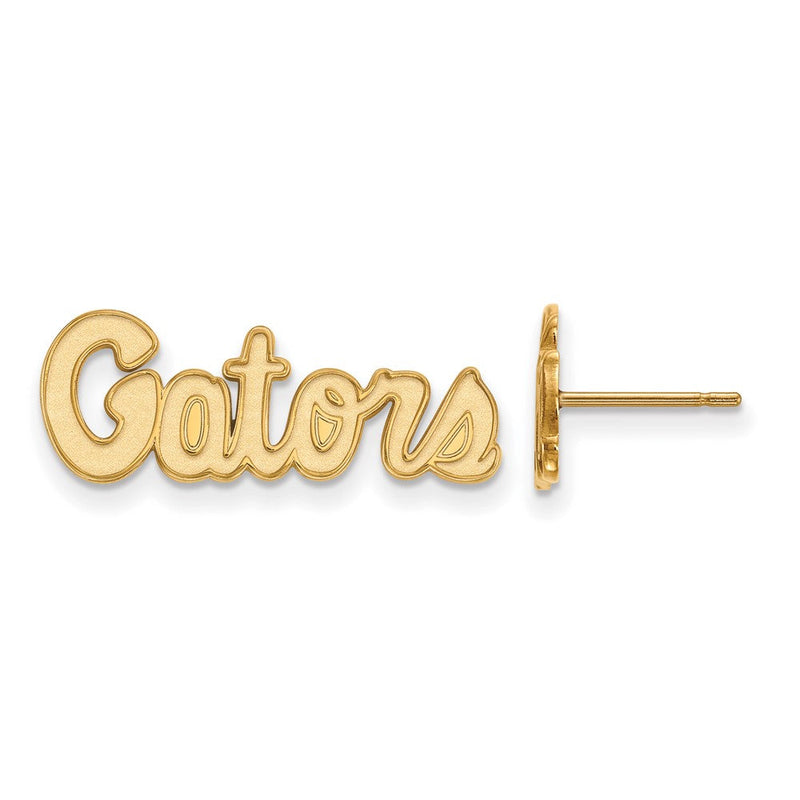 14K Gelbgold Logoart University Of Florida Gators Schreibschrift Extra Klein Ohrstecker