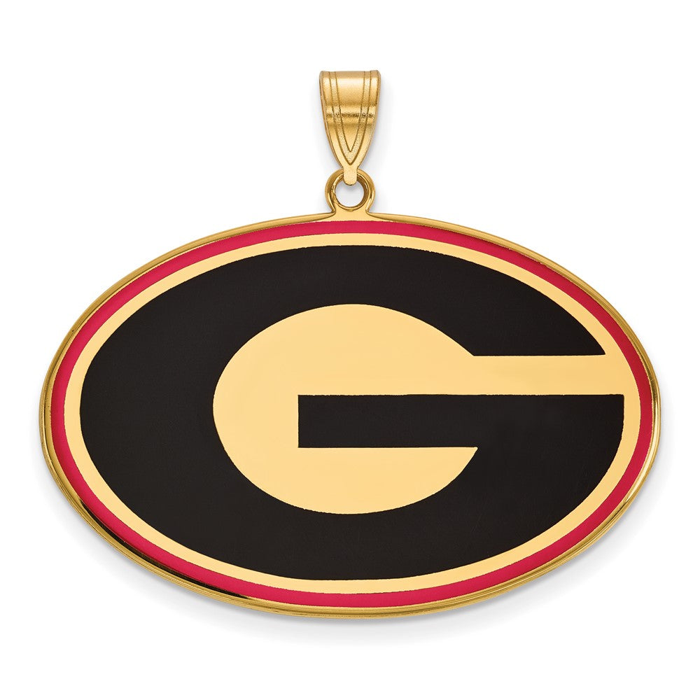 Vergoldet Sterlingsilber Logoart University Of Georgia Buchstabe G Extra Groß Emailliert Anhänger
