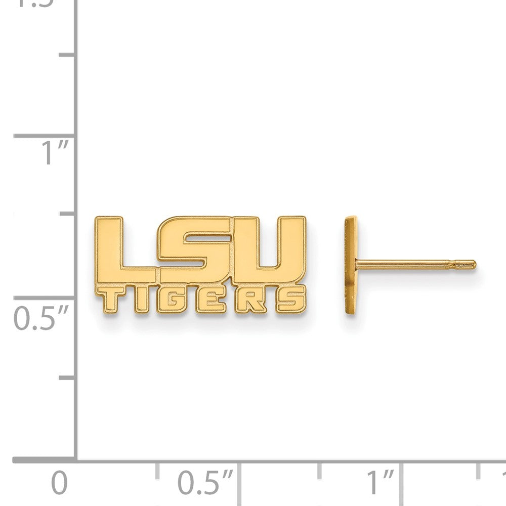 Vergoldet Sterlingsilber Logoart Louisiana State University L S U Tigers Extra Klein Ohrstecker