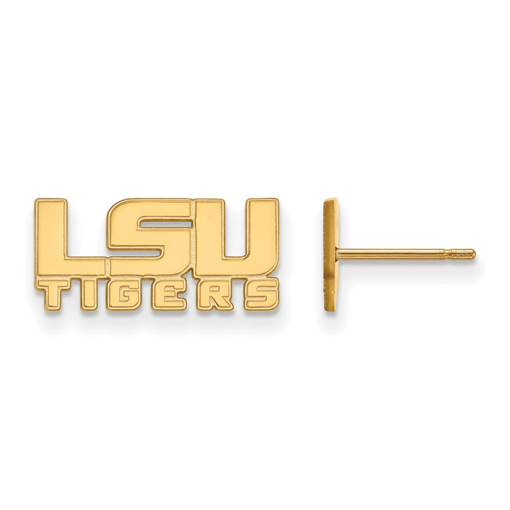 Vergoldet Sterlingsilber Logoart Louisiana State University L S U Tigers Extra Klein Ohrstecker