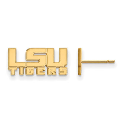 Vergoldet Sterlingsilber Logoart Louisiana State University L S U Tigers Extra Klein Ohrstecker