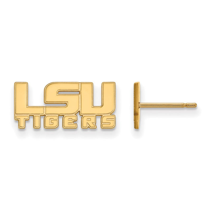 10K Gelbgold Logoart Louisiana State University L S U Tigers Extra Klein Ohrstecker