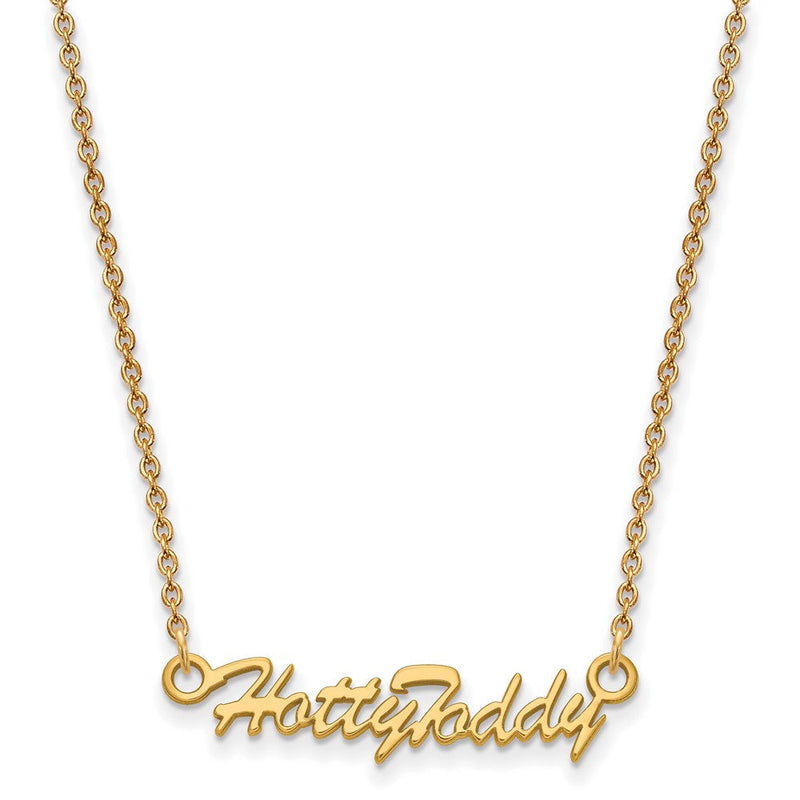 Vergoldet Sterlingsilber Logoart University Of Mississippi Hotty Toddy Schreibschrift 18 Zoll Necklaces