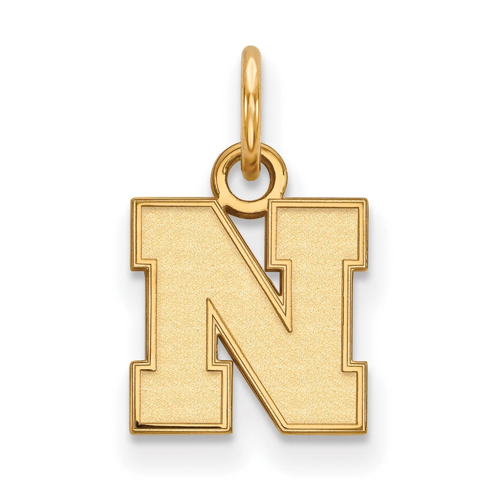 Vergoldet Sterlingsilber Logoart University Of Nebraska Buchstabe N Extra Klein Anhänger