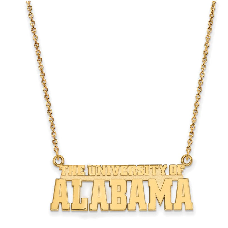 Vergoldet Sterlingsilber Logoart The University Of Alabama Groß Anhänger 18 Zoll Halskette