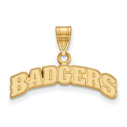 10K Gelbgold Logoart University Of Wisconsin Badgers Mittel Anhänger