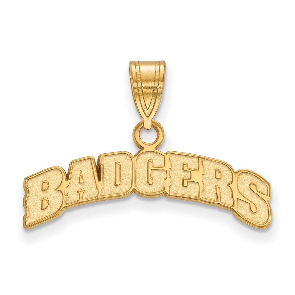 Vergoldet Sterlingsilber Logoart University Of Wisconsin Badgers Mittel Anhänger