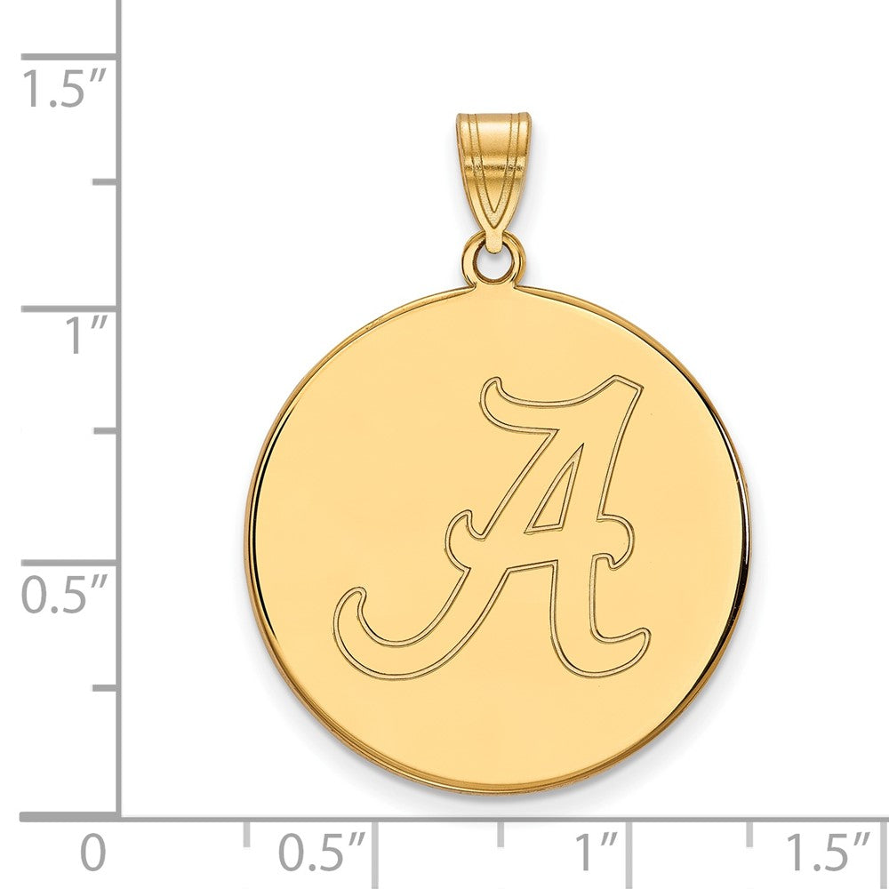 Vergoldet Sterlingsilber Logoart University Of Alabama Buchstabe A Extra Groß Plättchen Anhänger