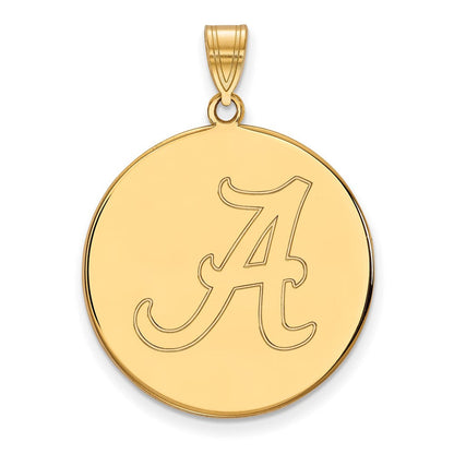 Vergoldet Sterlingsilber Logoart University Of Alabama Buchstabe A Extra Groß Plättchen Anhänger