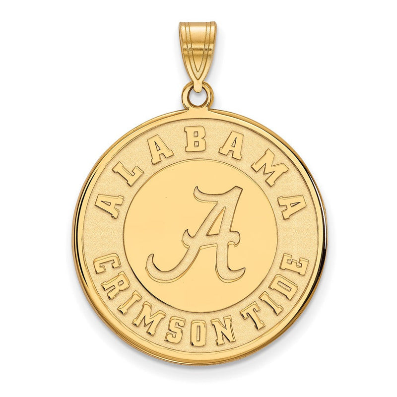 10K Gelbgold Logoart University Of Alabama Crimson Tide Extra Groß Plättchen Anhänger