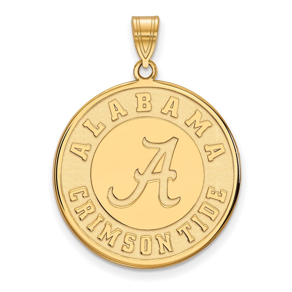 Vergoldet Sterlingsilber Logoart University Of Alabama Crimson Tide Extra Groß Plättchen Anhänger