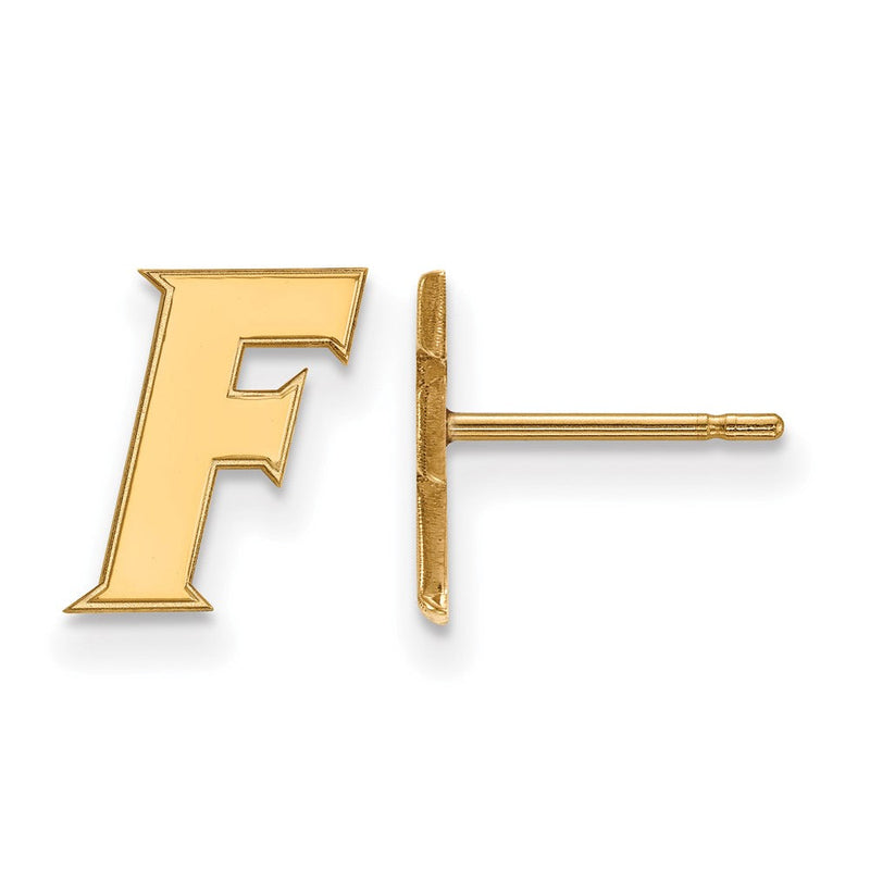 14K Gelbgold Logoart University Of Florida Buchstabe F Extra Klein Ohrstecker