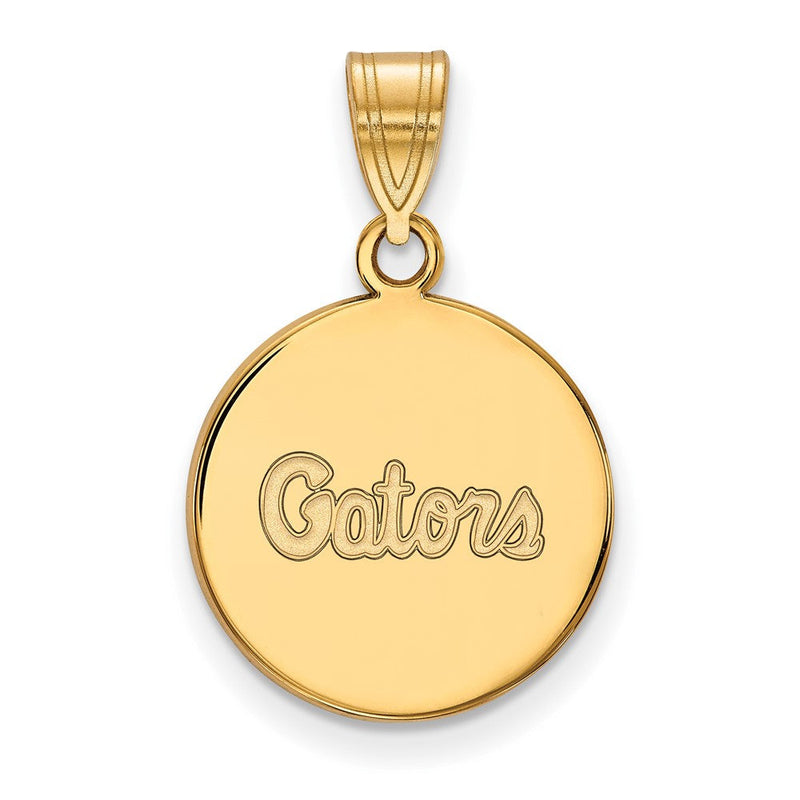 10K Gelbgold Logoart University Of Florida Gators Schreibschrift Mittel Plättchen Anhänger