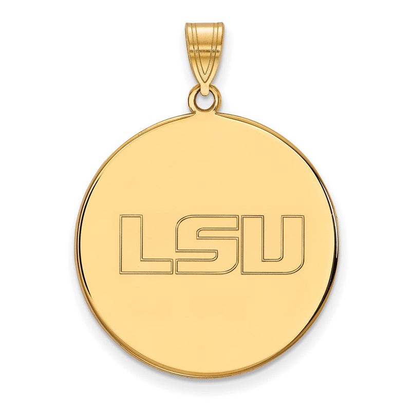 10K Gelbgold Logoart Louisiana State University L S U Extra Groß Plättchen Anhänger