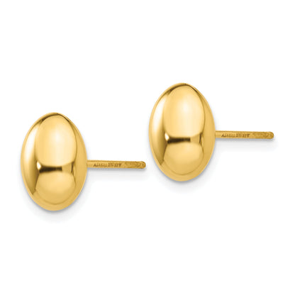 14K Gelbgold Poliert Ohrstecker