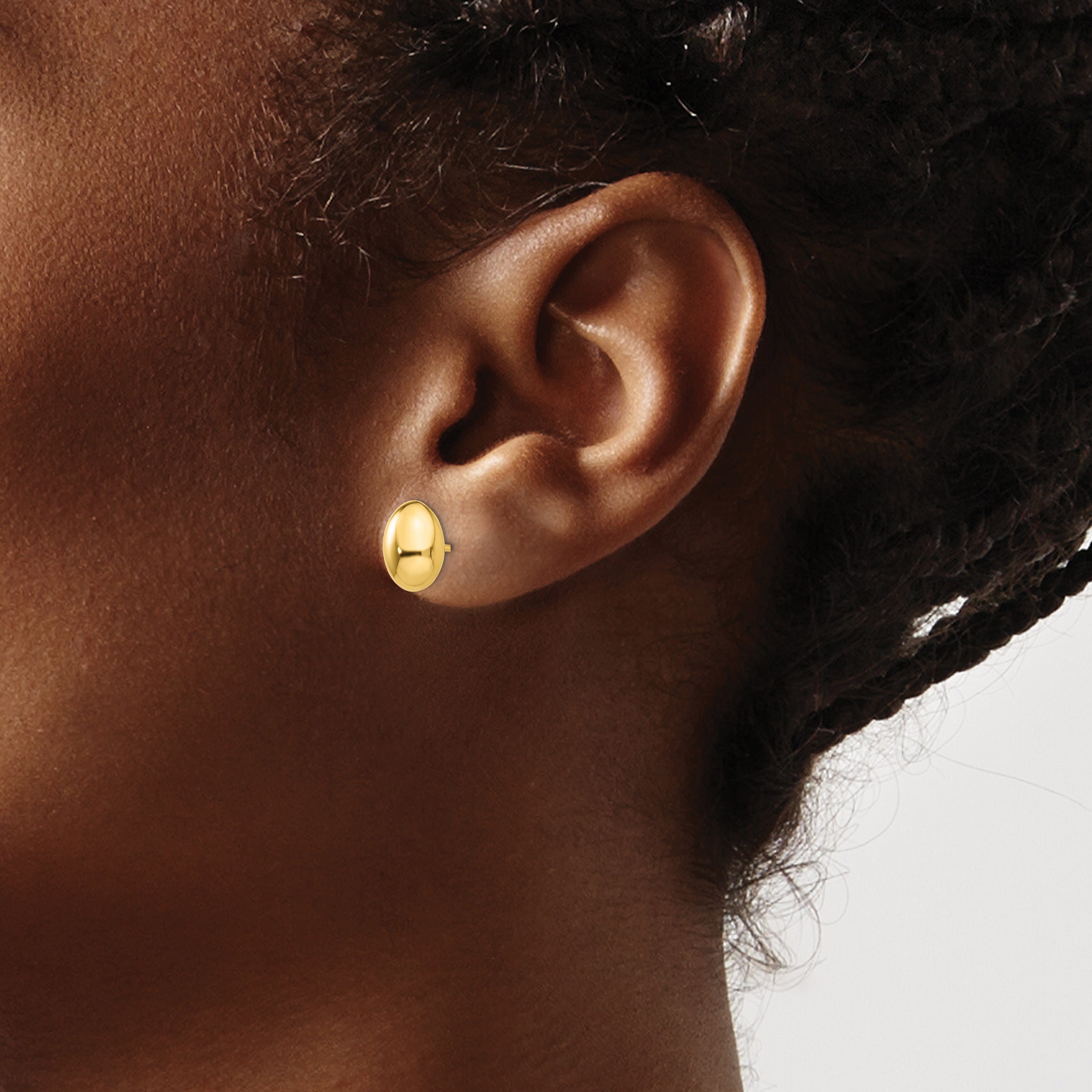 14K Gelbgold Poliert Ohrstecker