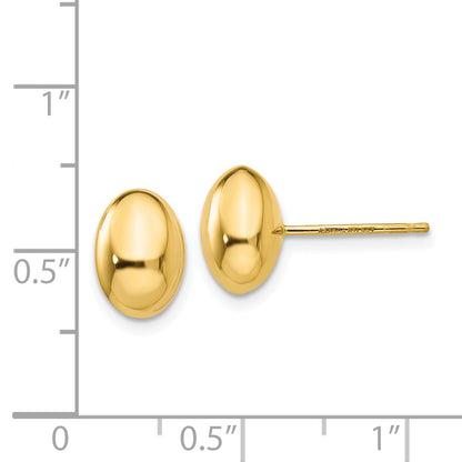 14K Gelbgold Poliert Ohrstecker