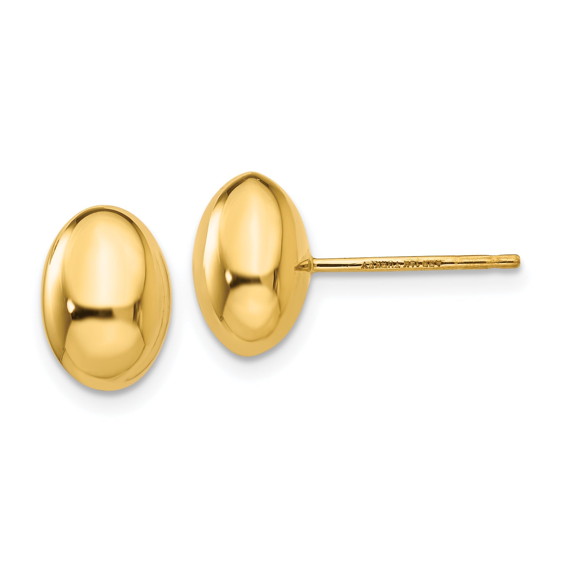 14K Gelbgold Poliert Ohrstecker