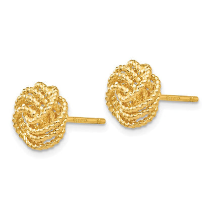 Ohrstecker Liebesknoten strukturiert 14K Gelbgold