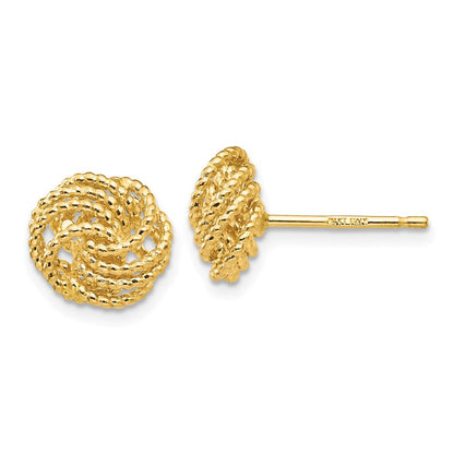 Ohrstecker Liebesknoten strukturiert 14K Gelbgold