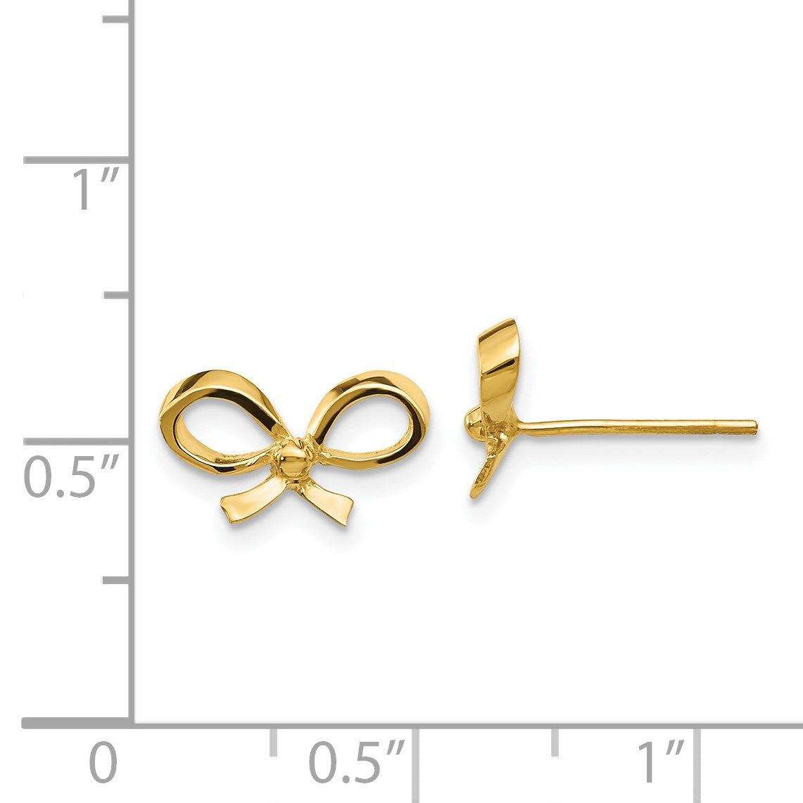 14K Gelbgold Schleife Ohrstecker