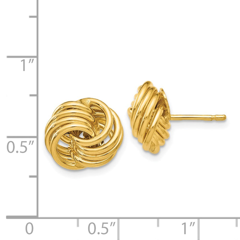 14K Gelbgold Poliert Fantasie Ohrstecker