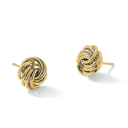 14K Gelbgold Poliert Fantasie Ohrstecker