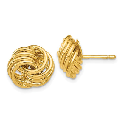 14K Gelbgold Poliert Fantasie Ohrstecker