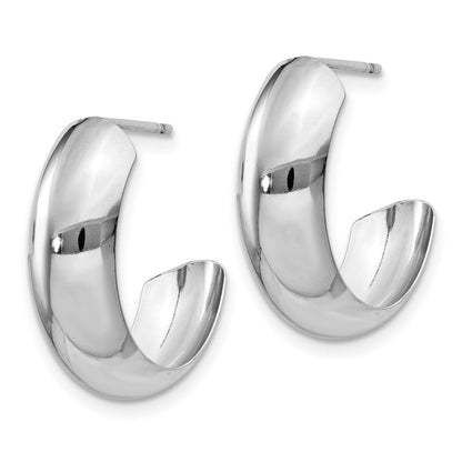 14K Weißgold Creolen