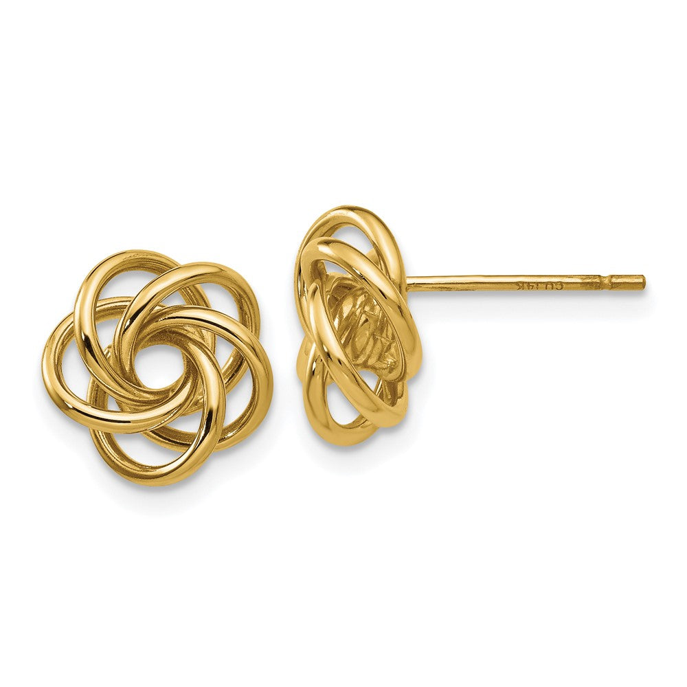 14K Gelbgold Liebe Knoten Ohrringe