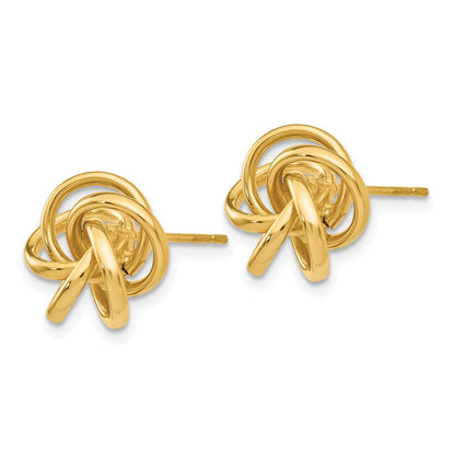 14K Gelbgold Liebe Knoten Ohrringe
