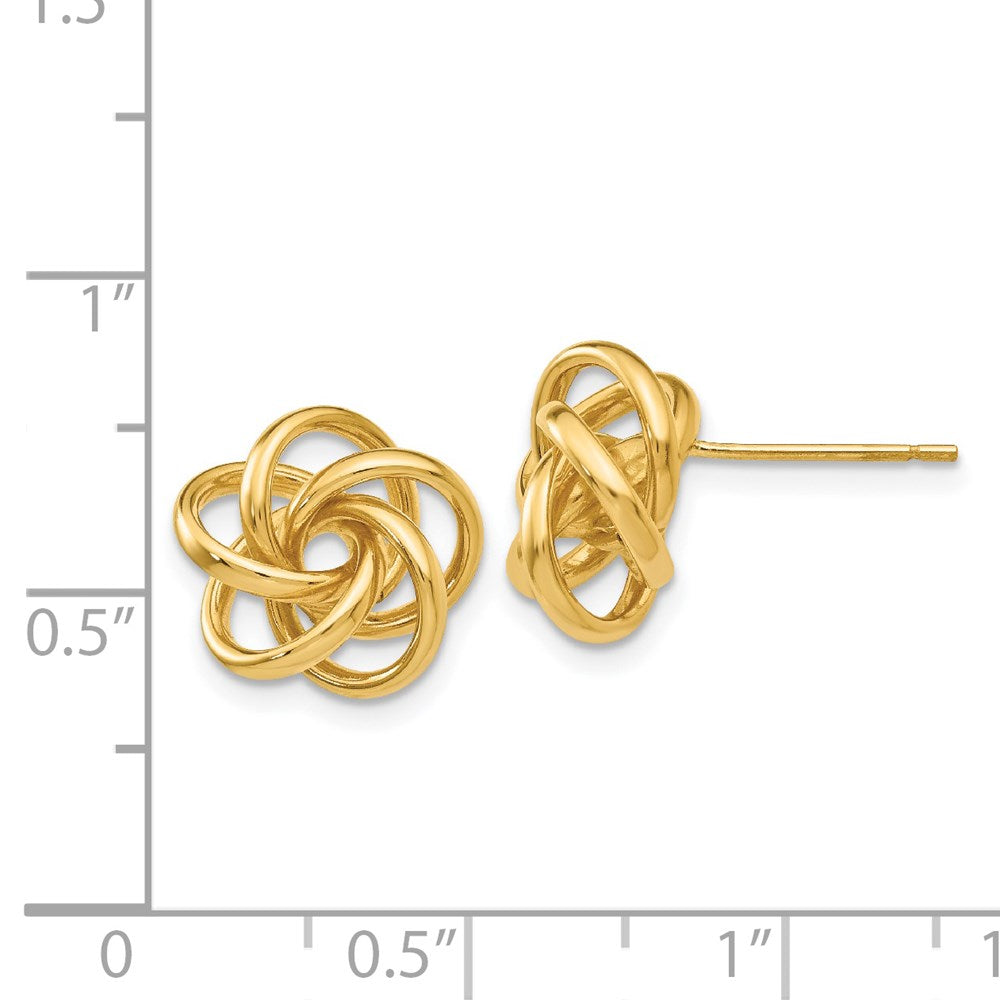 14K Gelbgold Liebe Knoten Ohrringe