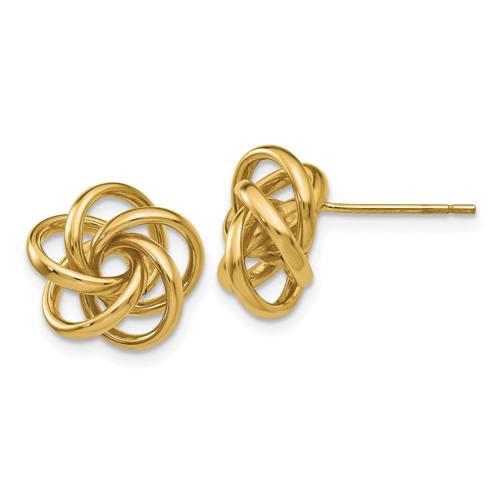 14K Gelbgold Liebe Knoten Ohrringe
