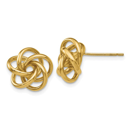 14K Gelbgold Liebe Knoten Ohrringe
