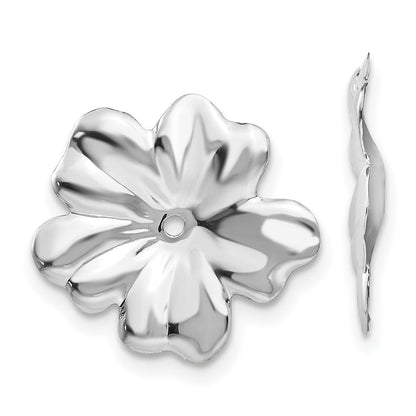 14K Weißgold Blumen Ohrring Jacken