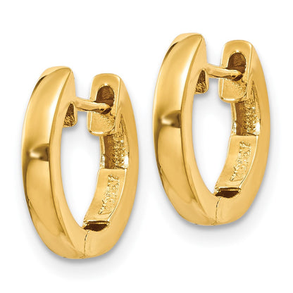14K Gelbgold Poliert 2mm Klappbar Creolen