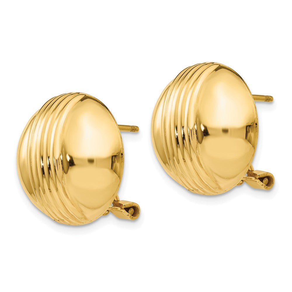 14K Gelbgold Omega Ohrstecker