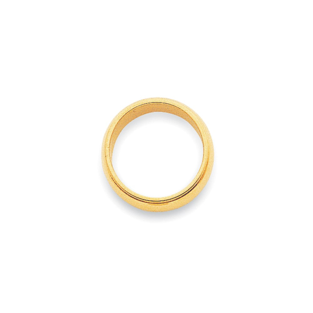 14K Gelbgold 4 mm Ehering mit halbrunder Kante