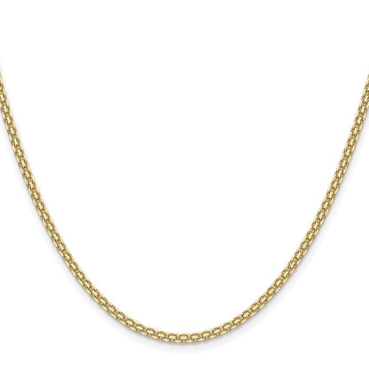 14K Gelbgold 2.2mm Leicht Flach Bismark Halskette