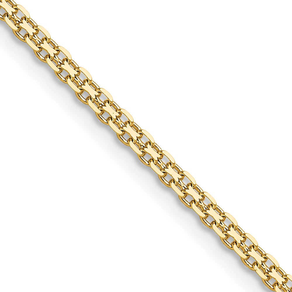 14K Gelbgold 2.2mm Leicht Flach Bismark Halskette